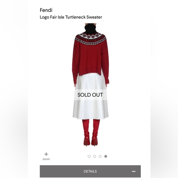 FENDI Logo Fair Isle Turtleneck Sweater - Picture 13 of 13